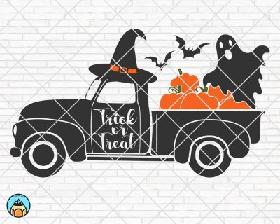 Trick Or Treat Pick Up Truck SVG