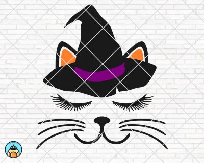 Witch Cat Halloween SVG