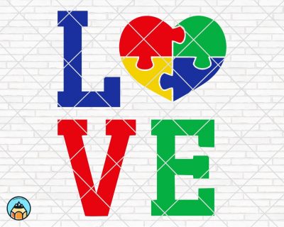 Autism Awareness Love SVG