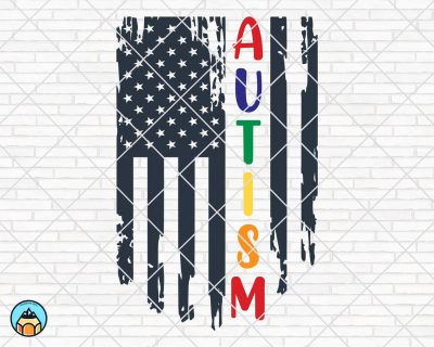 Autism USA Flag SVG