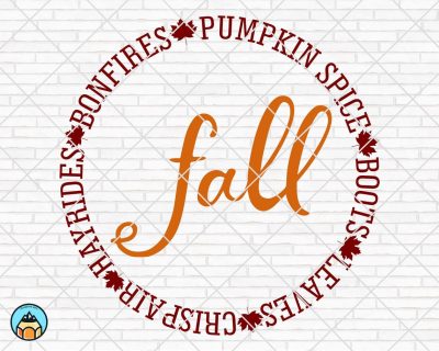 Fall Things Circle SVG