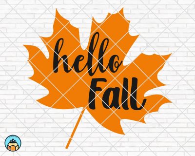 Hello Fall SVG, Leaf SVG