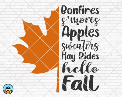 Maple Leaf SVG, Hello Fall SVG