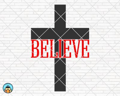 Believe Cross SVG