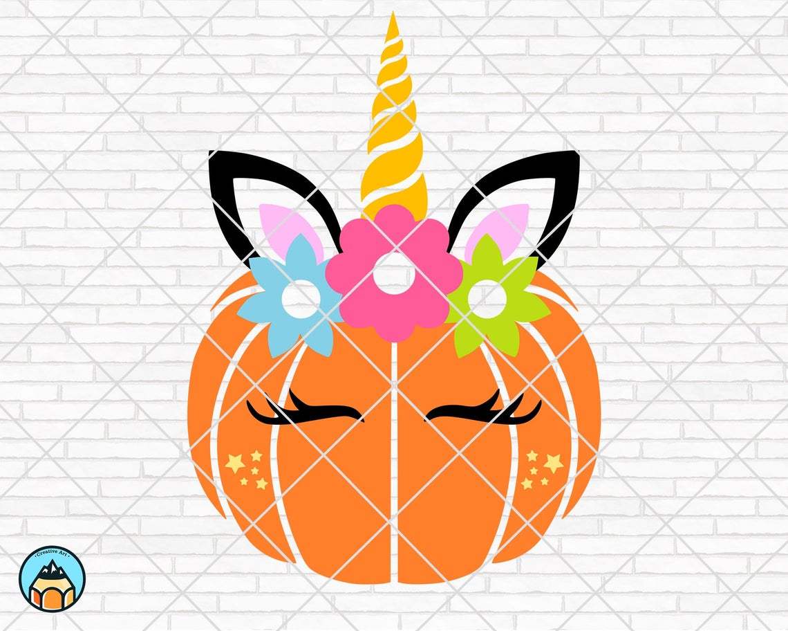 Pumpkin Unicorn SVG, Halloween SVG | HotSVG.com