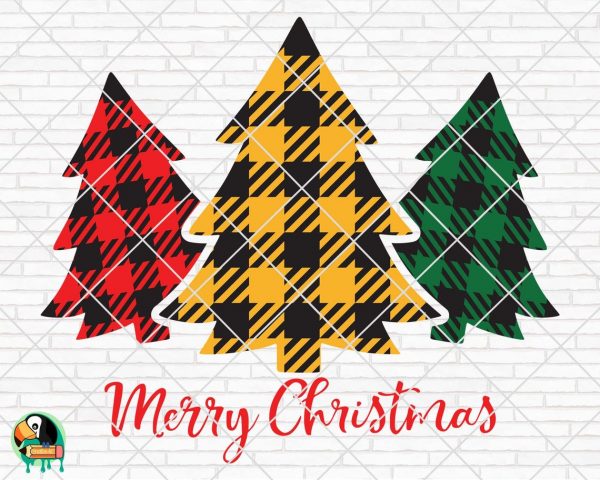 Plaid Christmas Tree SVG