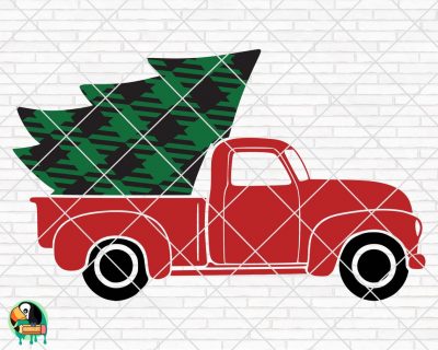 Christmas Truck Tree SVG