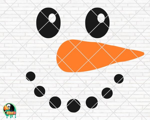 Snowman Face SVG