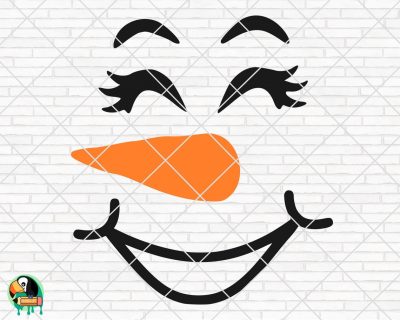 Snowman Face With Eyelashes SVG