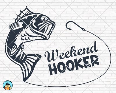 Weekend Hooker SVG, Fishing SVG