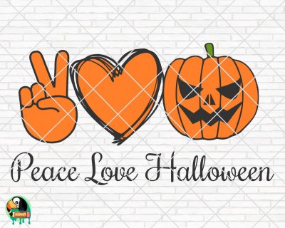 Peace Love Halloween SVG