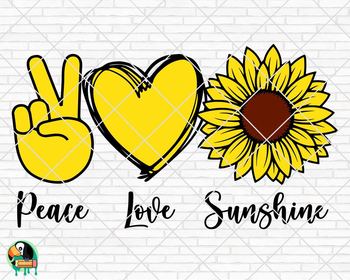 Download Peace Love Sunshine SVG - HotSVG.com