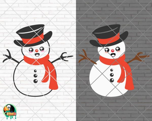 Cute Snowman SVG