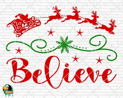 Believe Santa SVG