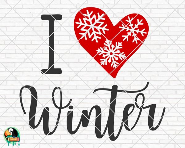 I Love Winter SVG