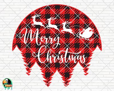 Christmas scene with Santa SVG