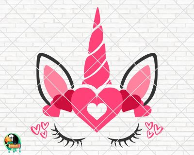 Valentines Unicorn SVG