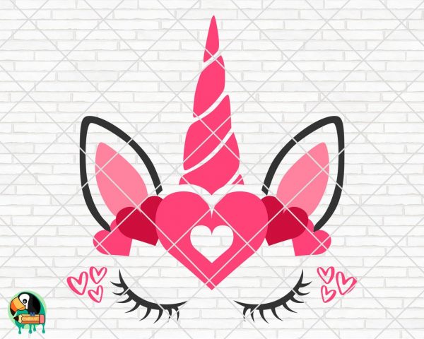 Valentines Unicorn SVG