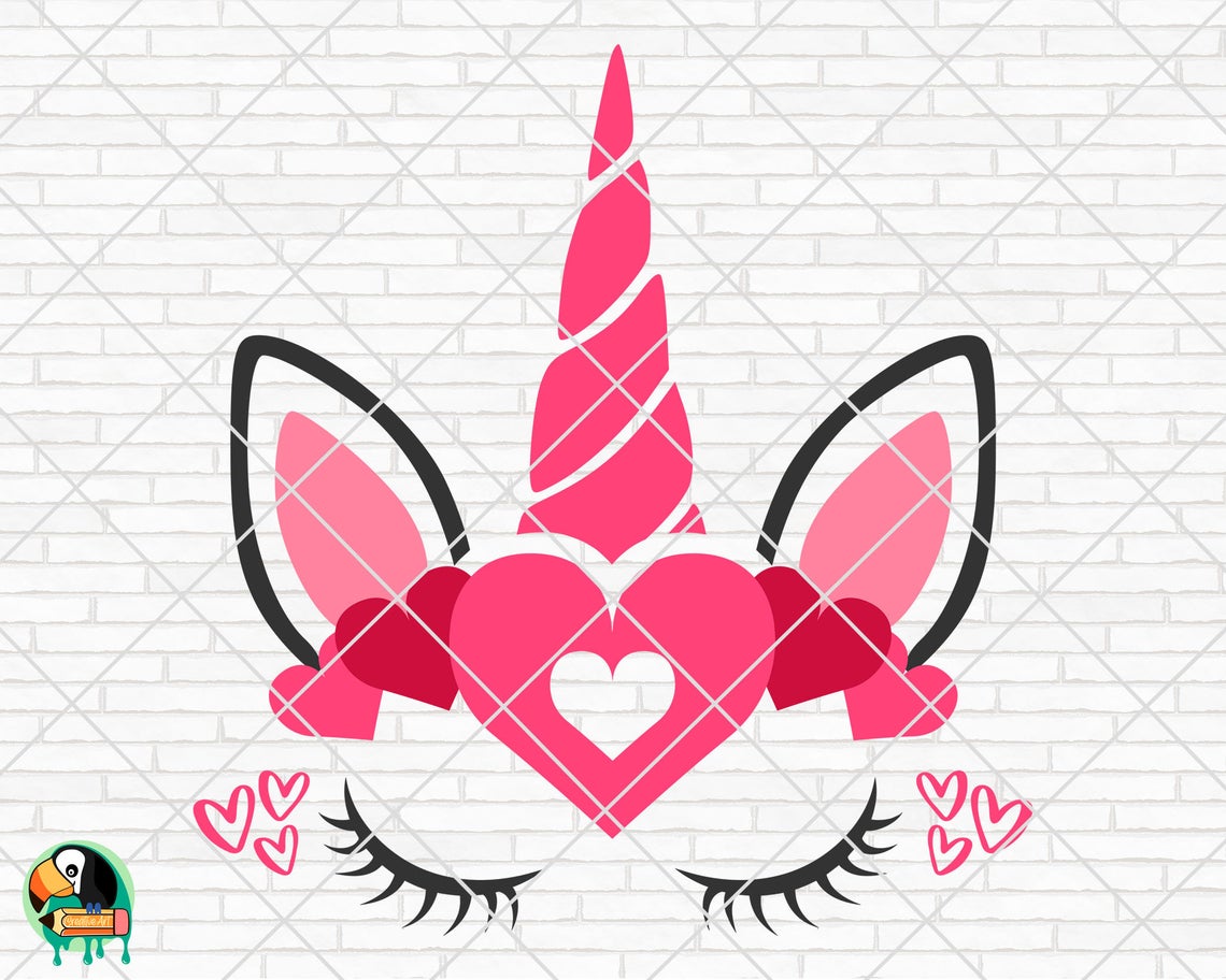 Valentines Unicorn SVG | HotSVG.com