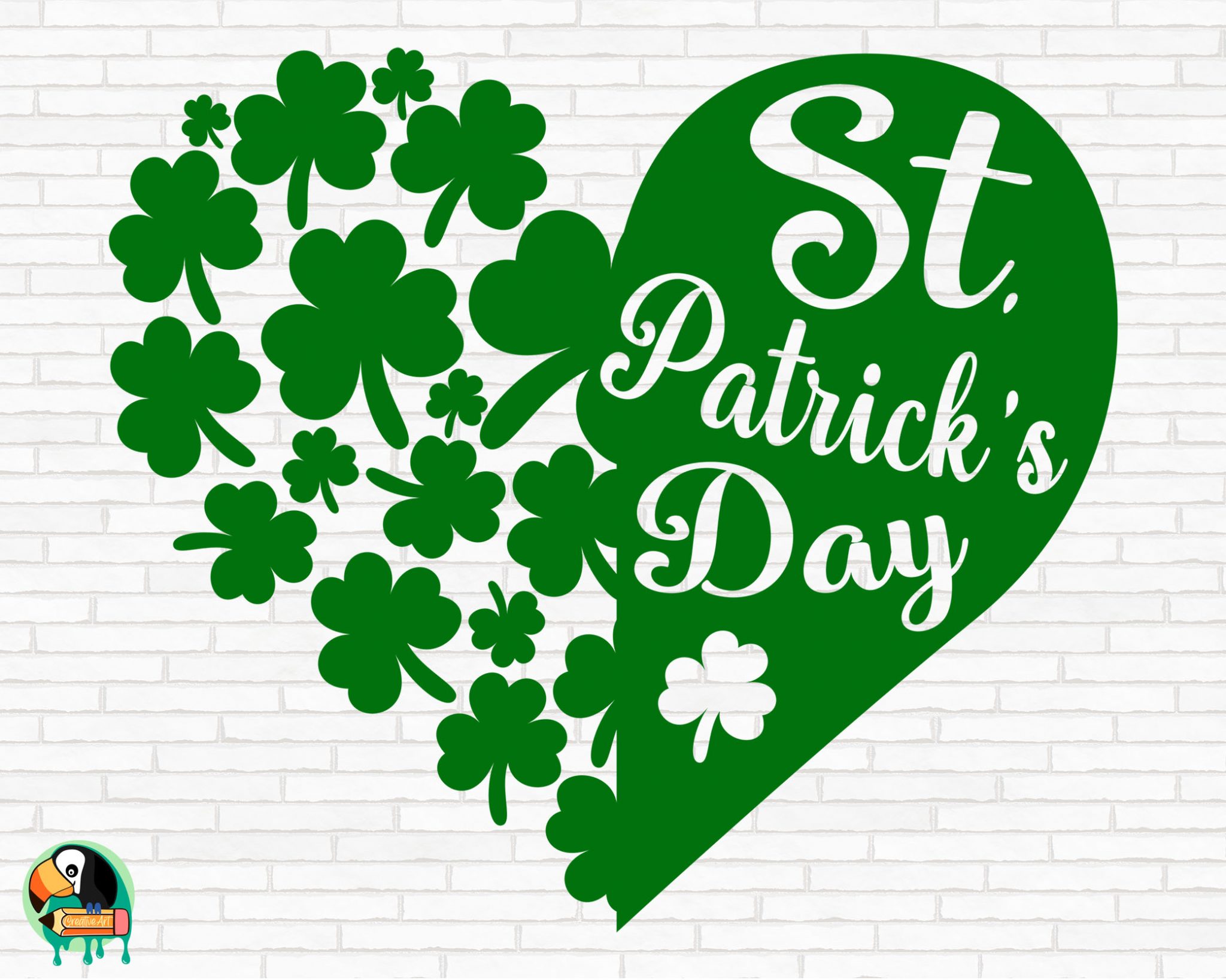 Free Heart Of Shamrocks Svg